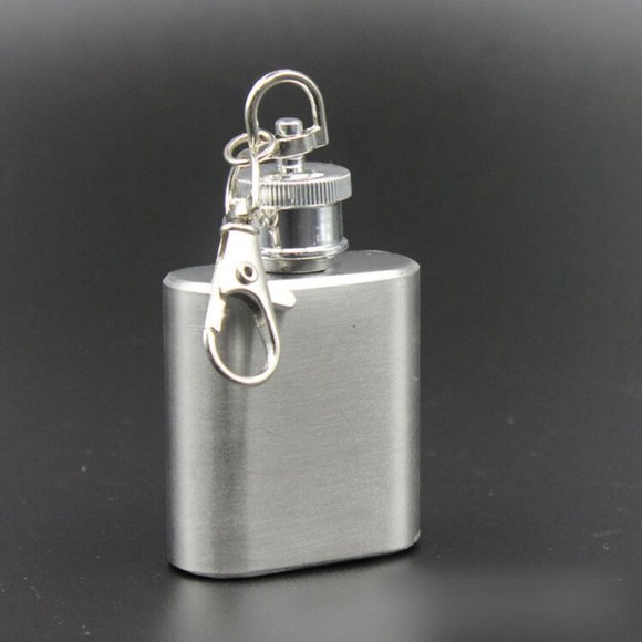 Handmade Other - Stainless steel Hip flask Key Chain  1 Oz